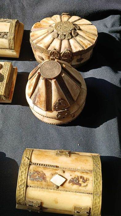 colectie cutii os lucrate manual 13 buc