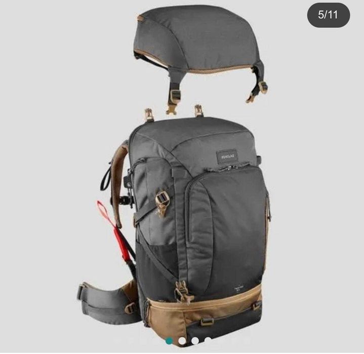 Rucsac Drumetie / Munte - Forclaz Travel 500 – 50L – Gri/Bej - NOU