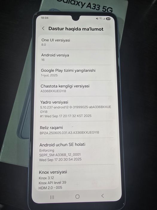 Samsung A33 5g sotiladi