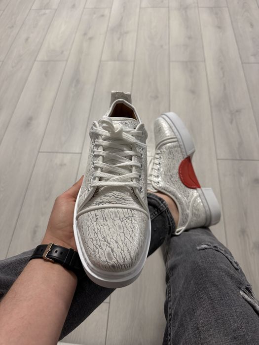 Adidasi Barbati Louboutin Argintiu!