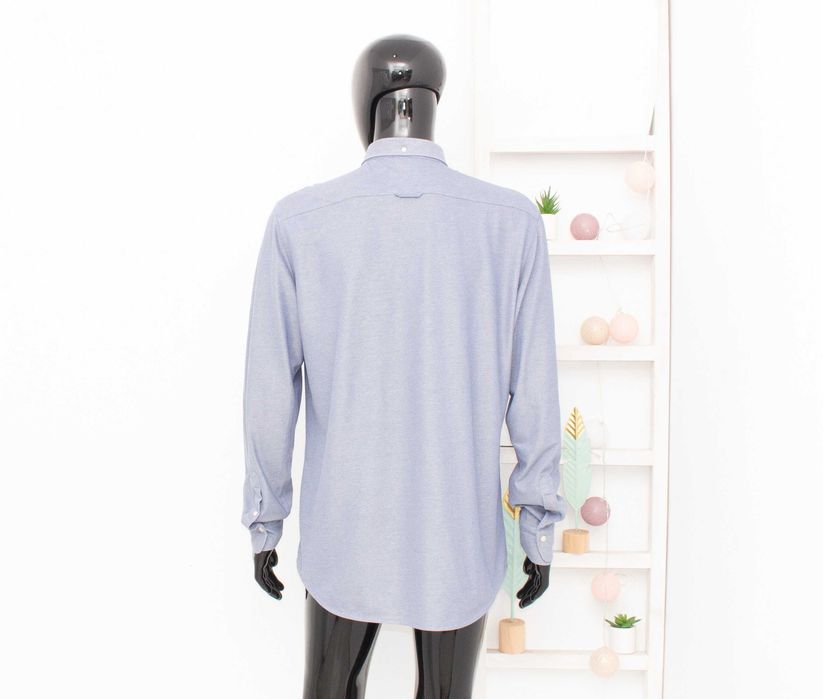 Gant Tech Prep Pique мъжка риза синя Stretch Slim Fit XL