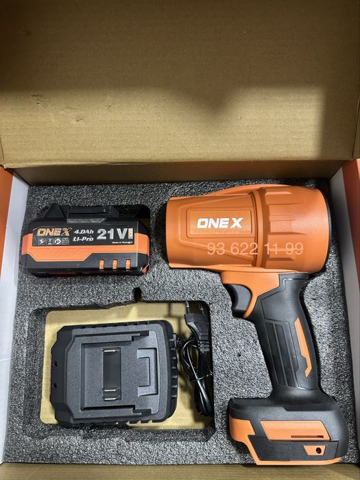Воздуходувка аккумуляторная ONE X 21 В. Турбо сушка