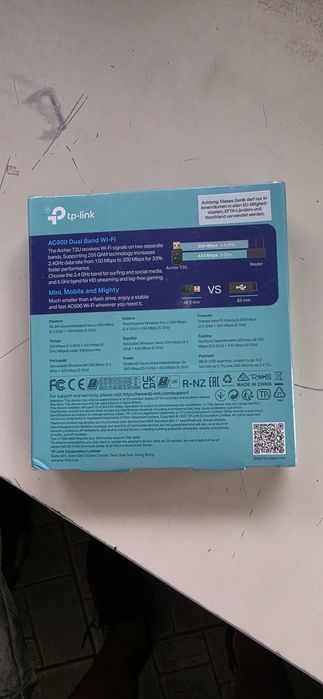 ЧИСТО НОВ Безжичен Двулентов USB Wi-Fi Адаптер TP-Link Archer T2U AC600