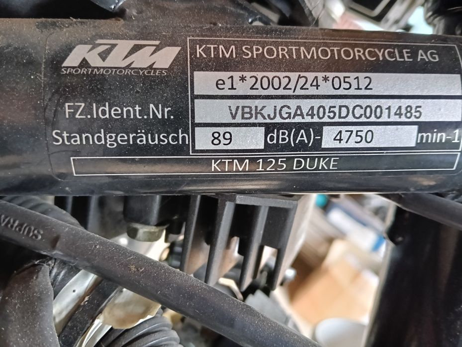 KTM Duke 125 avariat