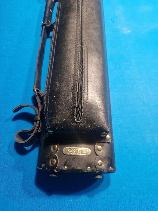 Husa biliard tip hardcase, 2 butt + 4 shafturi, piele, stare bună