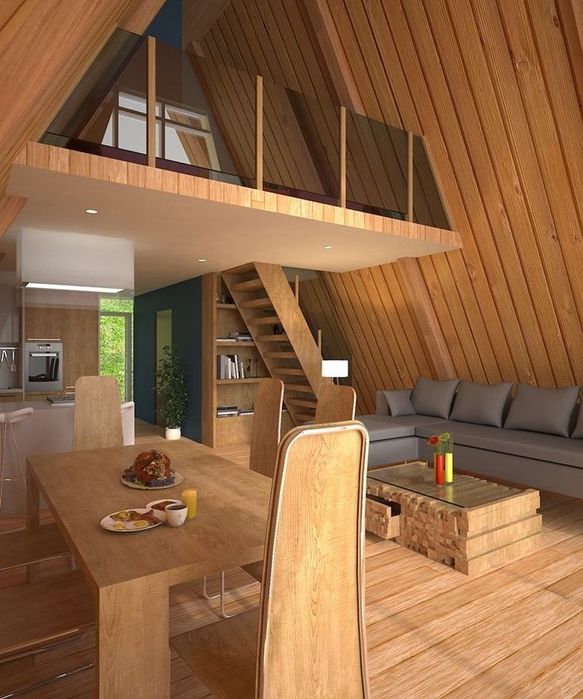 Cabane A frame din lemn