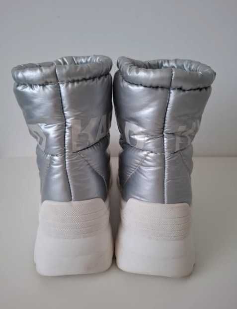 Vand cizme de zapada Karl Lagerfeld argintii, model KL61550, marime 37