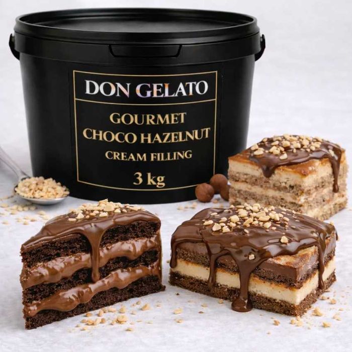 Гурме крем пълнеж шоко лешник Don Gelato | 1 кг / 3 кг / 10 кг