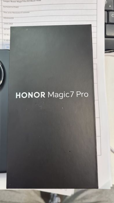 Honor magic 7 pro в гаранция като нов 12Ram 512 вградена памет топ телефон
