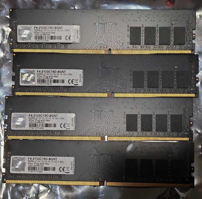Kit memorie PC 16Gb (4x4GB) G.Skill Value, DDR4, 2133 MHz, CL15