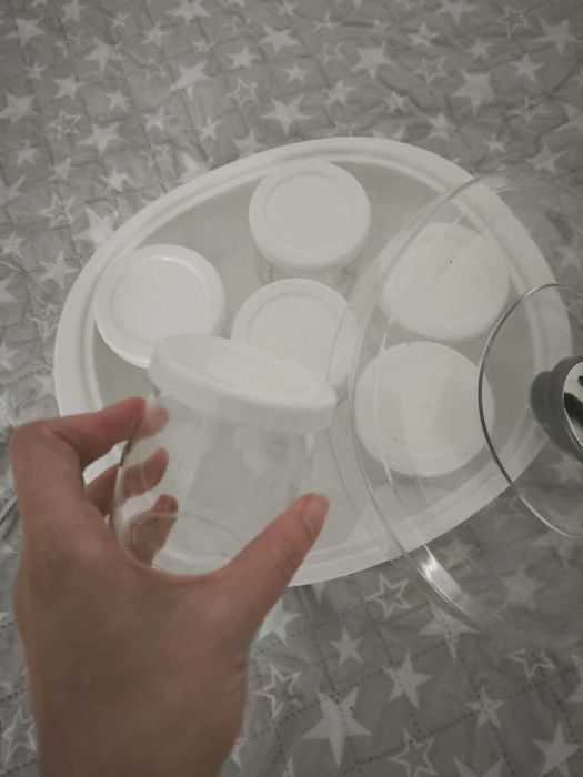 Aparat pentru prepararea iaurtului, Browin, Make Yogurt, Cu termostat, 20 W, Alb