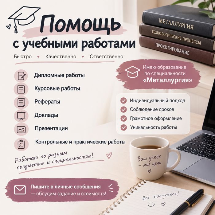 Написание диплома, рефератов, докладов, курсовых, презентации.