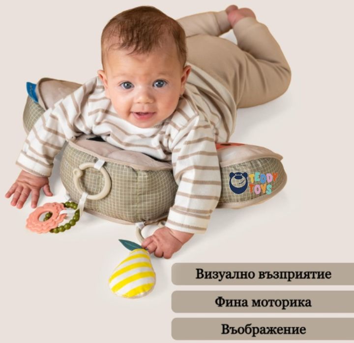 Плюшена бебешка възглавница Taf Toys - Мече, Панда