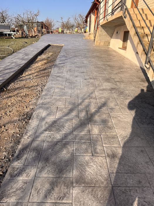 Beton amprentat modele si culori