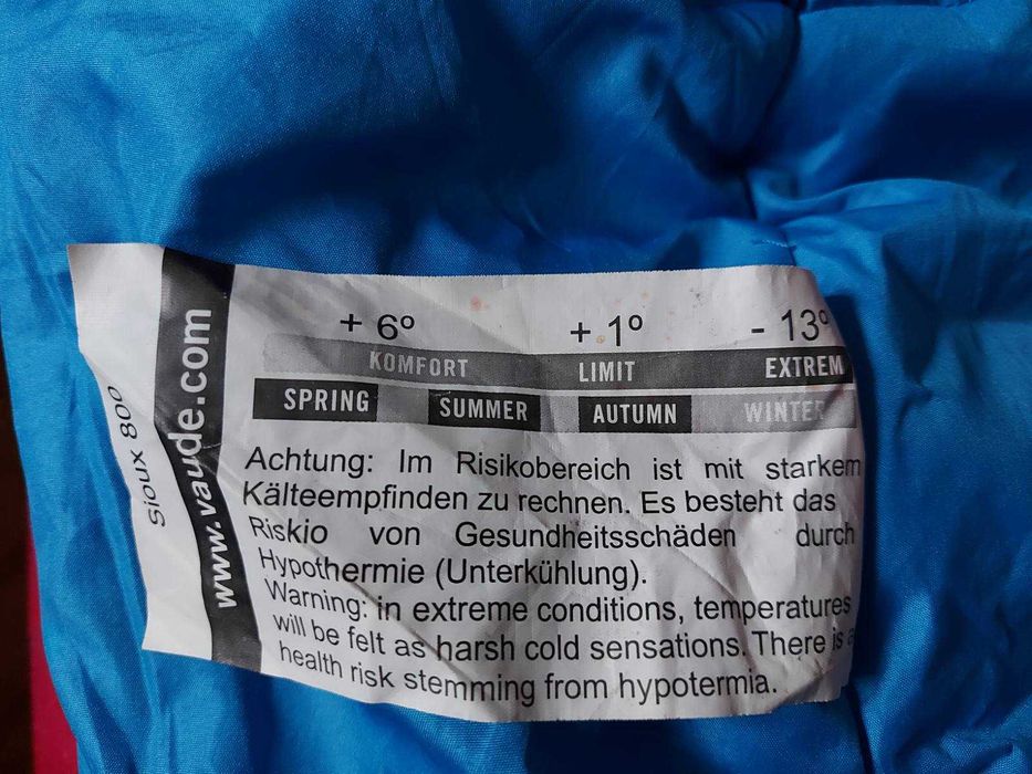 Спален чувал Vaude Sioux 800