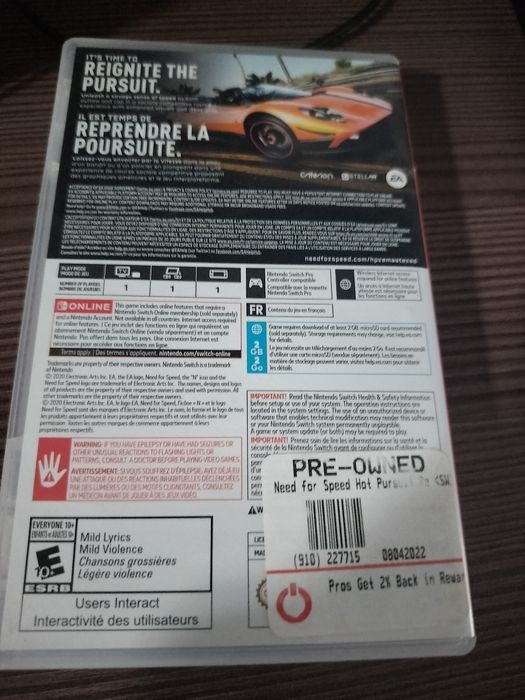 need fo speed remastered картридж для нинтендо свитч олед