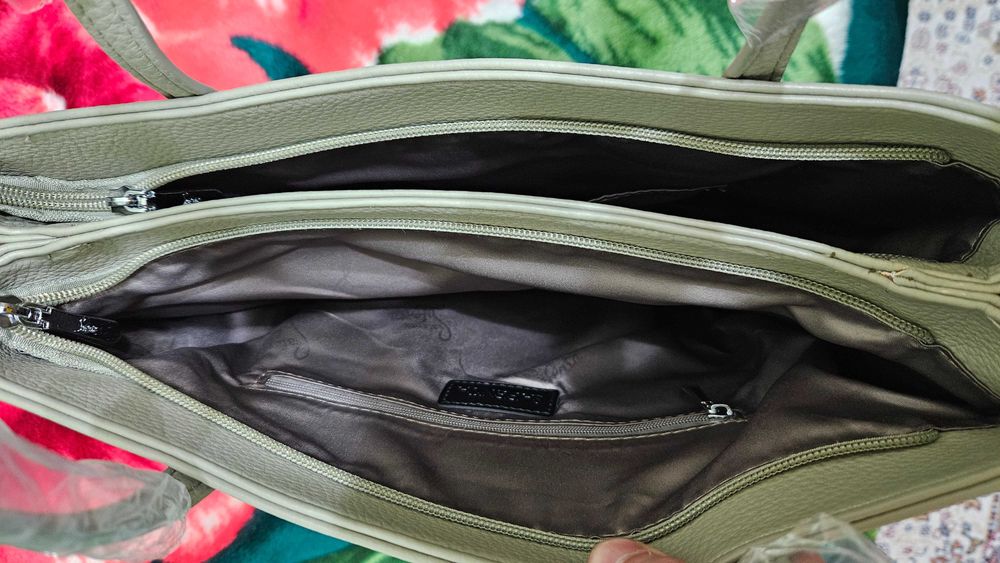 Женская серо-зеленая  сумка