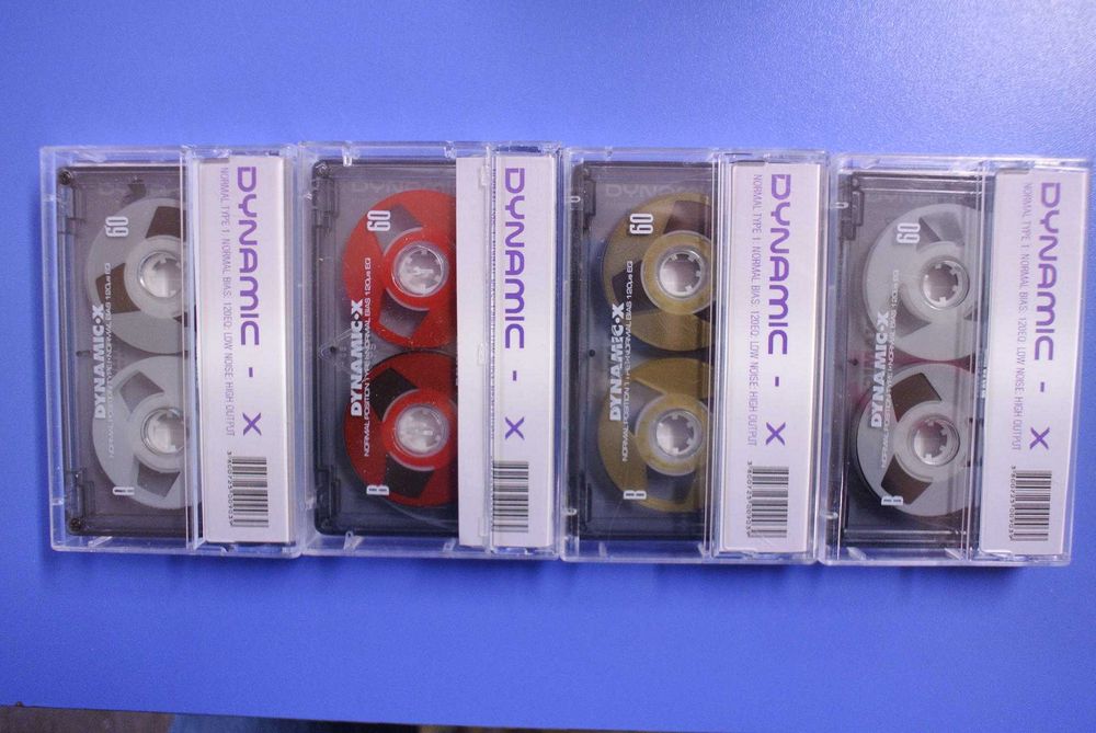 Аудио касети Reel to Reel ЧИСТО НОВИ Dynamic-x бяли, червени.