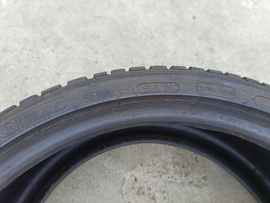 Doua anvelope iarna 265 30 20 michelin pilot alpin pa4 profil 7 mm