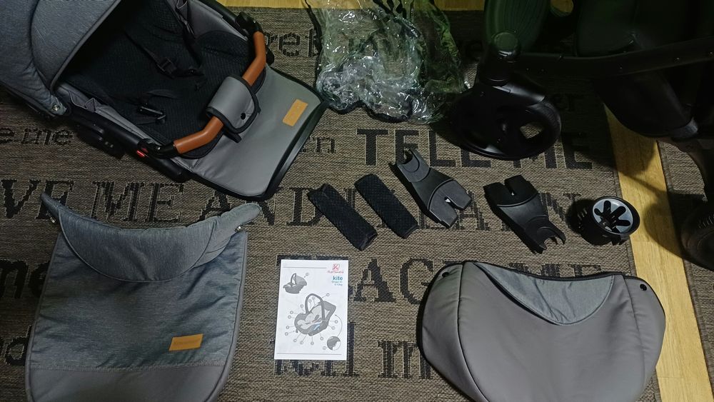 Cărucior/căruț copii 3 în 1 sport+landou+scaun auto.Krausman Nexxo Lux