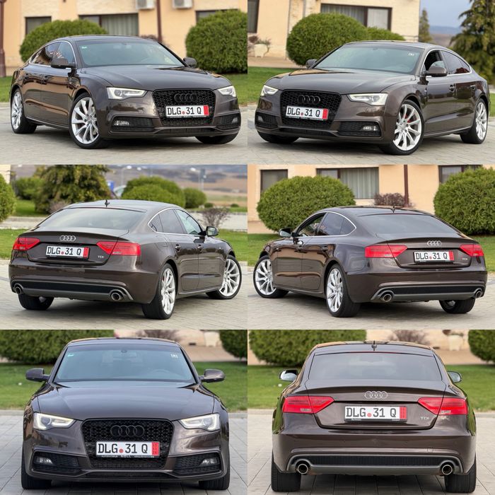 Audi A5 “ 3x S-Line / Sport-Back “ Alcantara, Bang&Olufsen,Full Led, Navigație Mare,Start/Stop, MokkaBrown,Difuzor bară “ TOP
