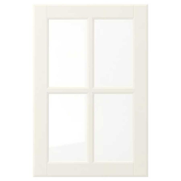 Ușă vitrină sticlă IKEA BODBYN 40x60 alb-murdar, nouă, sigilată