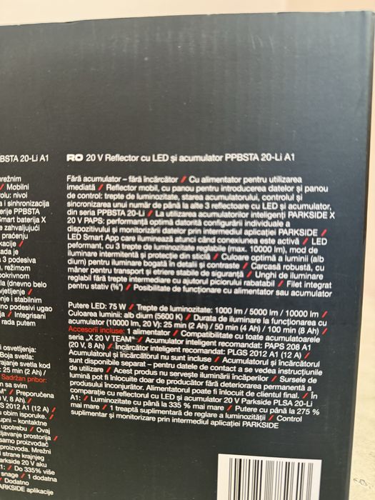 Proiector/Reflactor Parkside Performance - Putere=10.000 lumeni - Cu garantie 5 ani