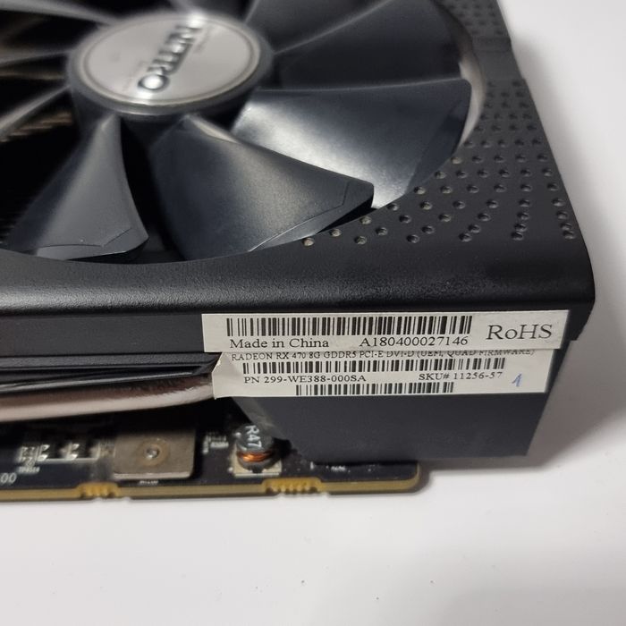 Placa video sapphire rx 470  8gb echiv rx 580