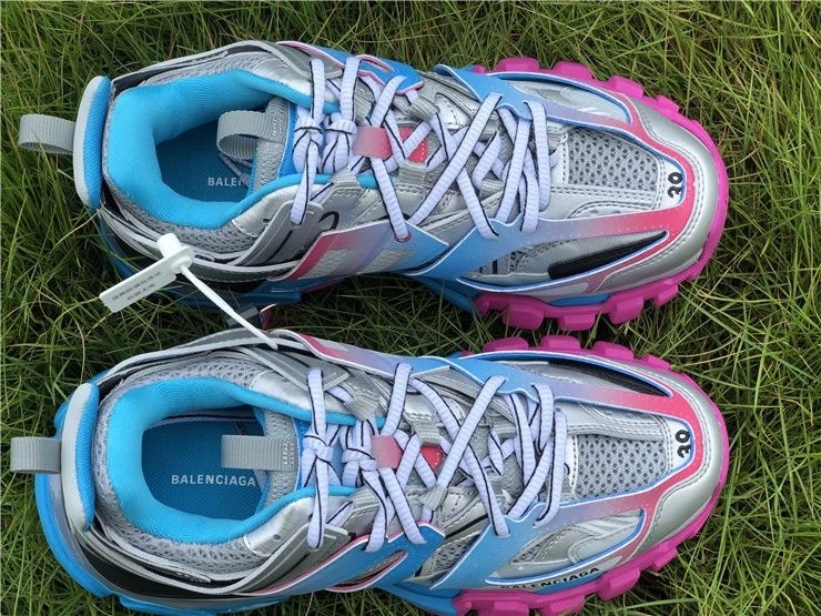 Balenciaga Track Sneaker "Silver/Blue/Pink"