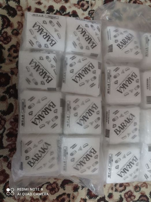 Baraka salfetka yetarli miqdorda mavjud  barcha  hududlarga.  Sifatli