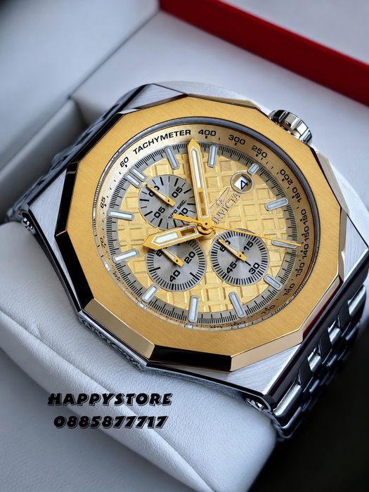 INVICTA Akula steel Gold dial 48 mm, Инвикта нов мъжки часовник