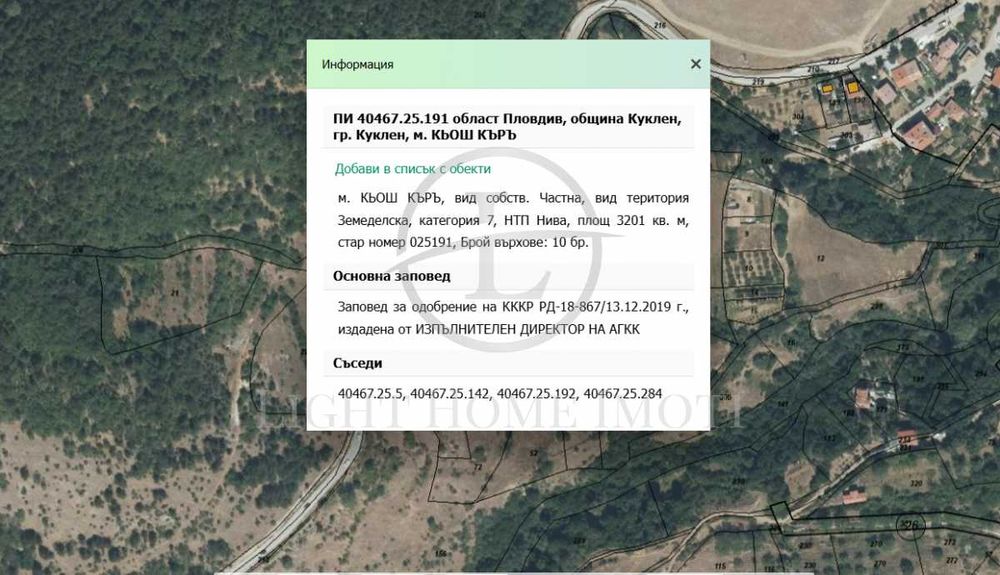 Реф. 3106 Парцел  / гр. Куклен