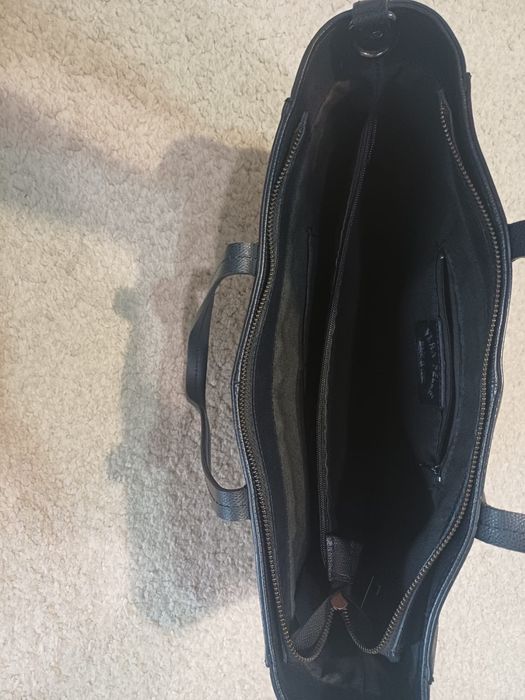 Geanta din piele naturala Antonia Moretti - noua, neagra, model de uma