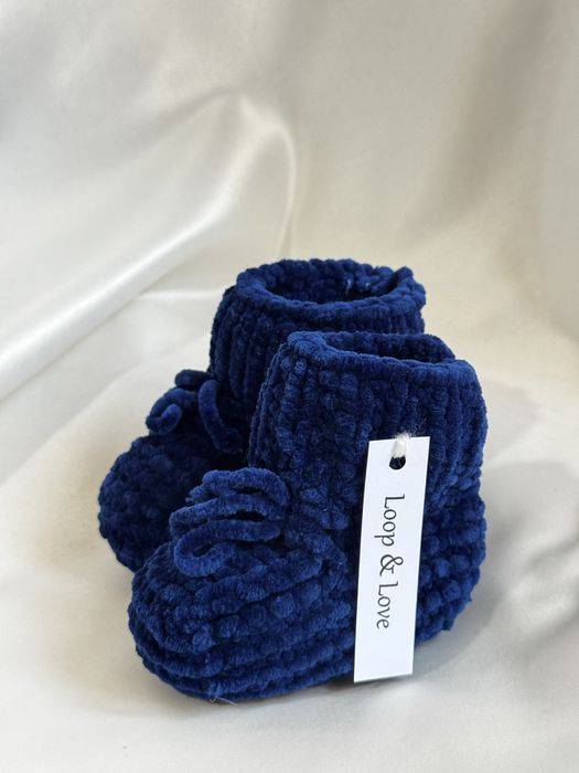 Детские вязаные пинетки