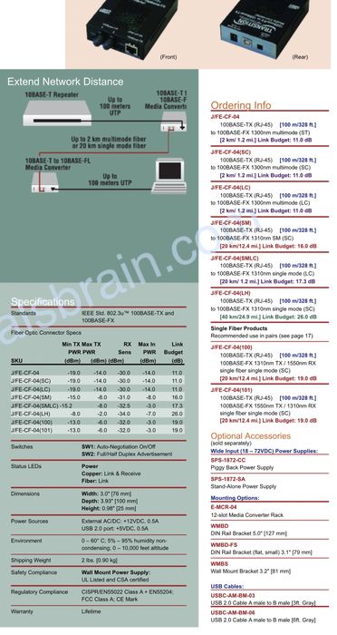 Transition networks media converter