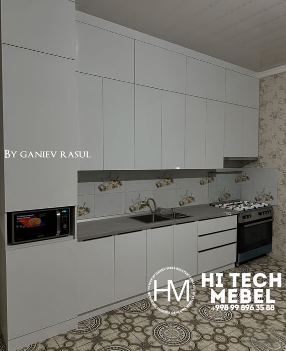 Кухнни шкаф хайтек Кухонный гарнитур Кухонная мебель ошхона мебели