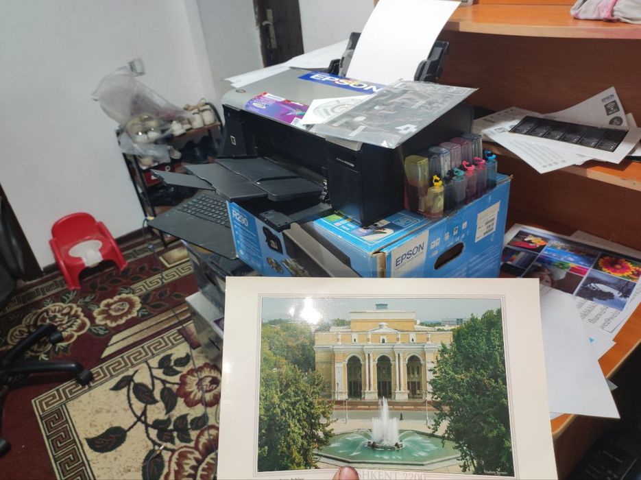 Epson L 290 hd tezkor 6 ta rangli dyuzi 100% ozidan chiqargan rasmlar