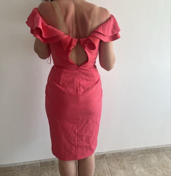 Официална розова рокля