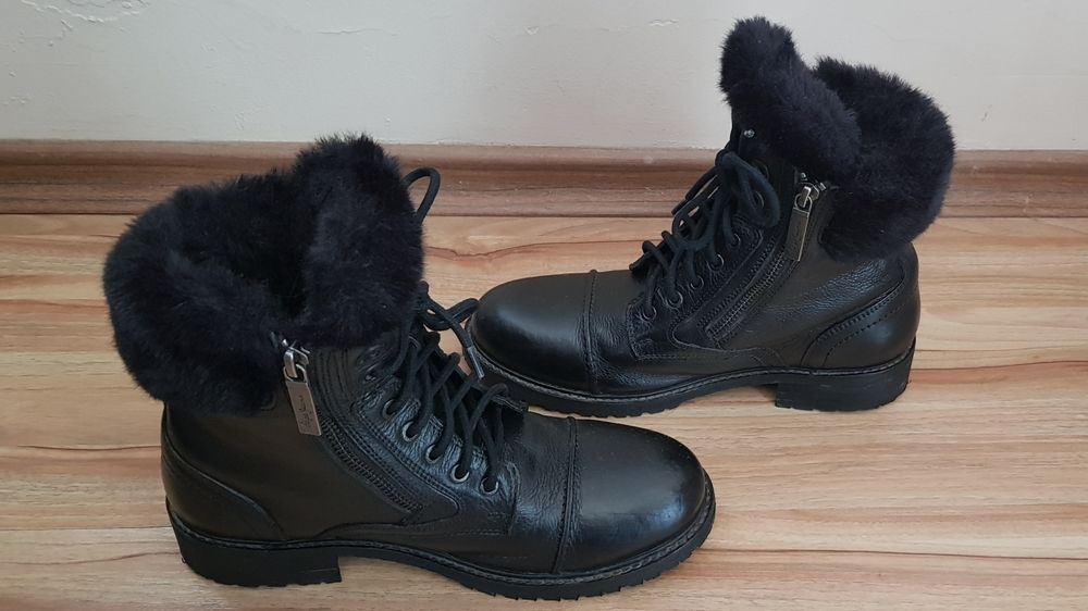 Дамски боти от естествена кожа Pape Jeans рядмер 38