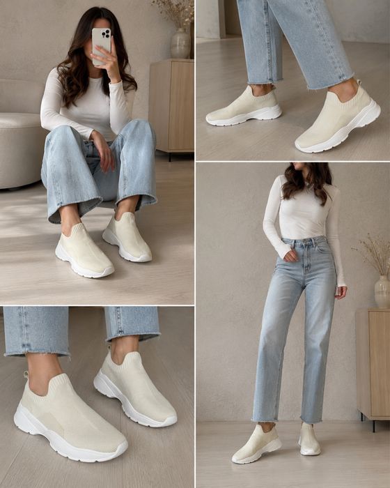 H&M скичерсы кроссовки молочные