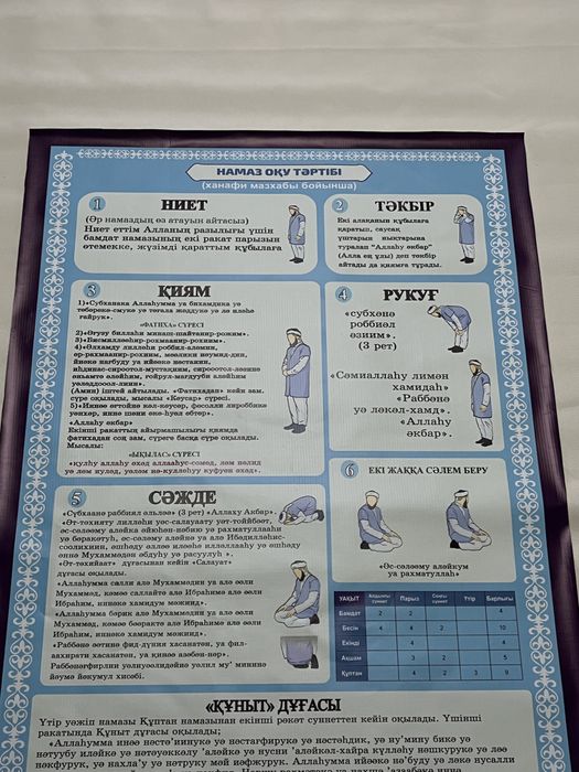 Бейнелі жайнамаз (намаз оқу тәртібі )