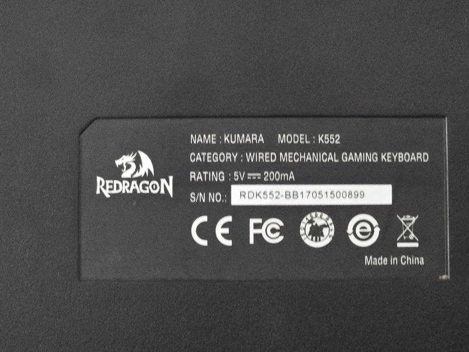 Tastatură mecanică Redragon Kumara K552