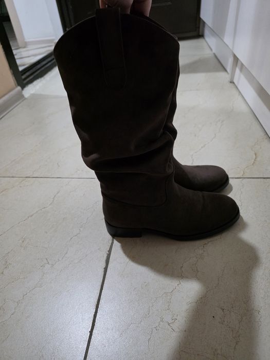 Сапоги,  натуральная замша