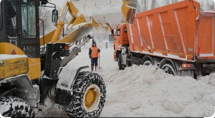 Вывоз снега погрузчик КамАЗ