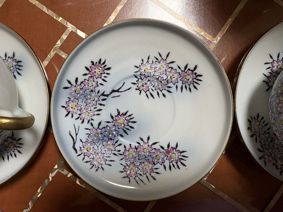 Set ceai porțelan japonez Kutani - made in Japan (complet)