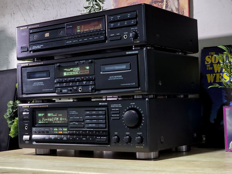 Linie audio ONKYO receiver TX-9031rds, dublu deck , cd-player dx-6830