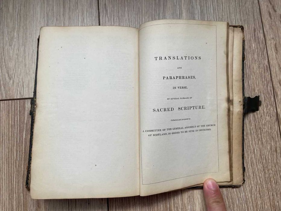 Biblia / Biblie veche,1848, engleza, 17x11x3 cm, coperta piele, incuietoare