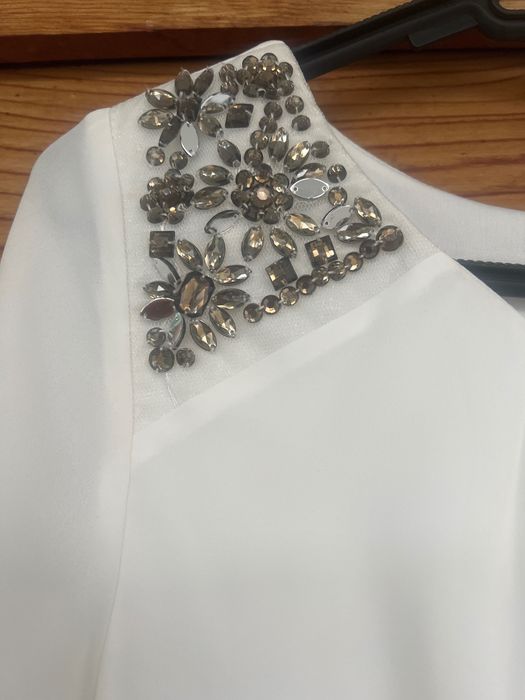 Официална дамска блуза с камъчета