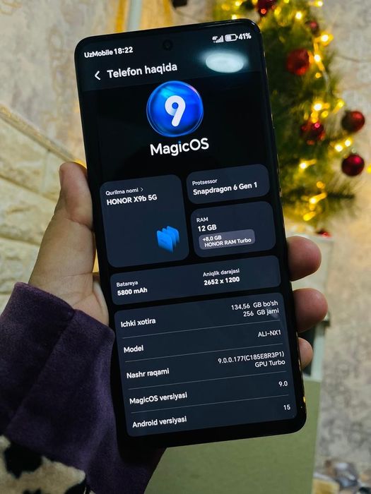 Honor X9B 256GB qora