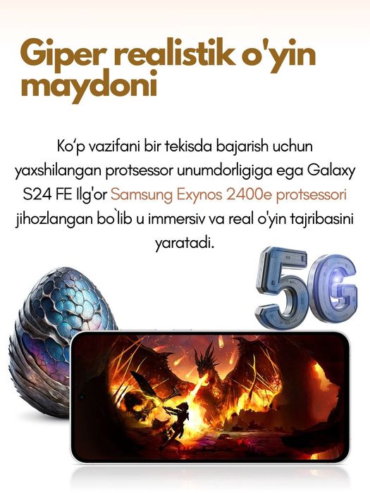 Новый Samsung Galaxy S24 fe  +IMEI готово +Гарантия +Доставка